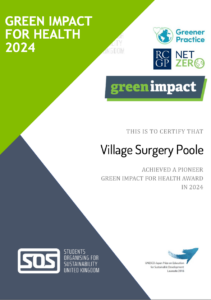 green impact for health award